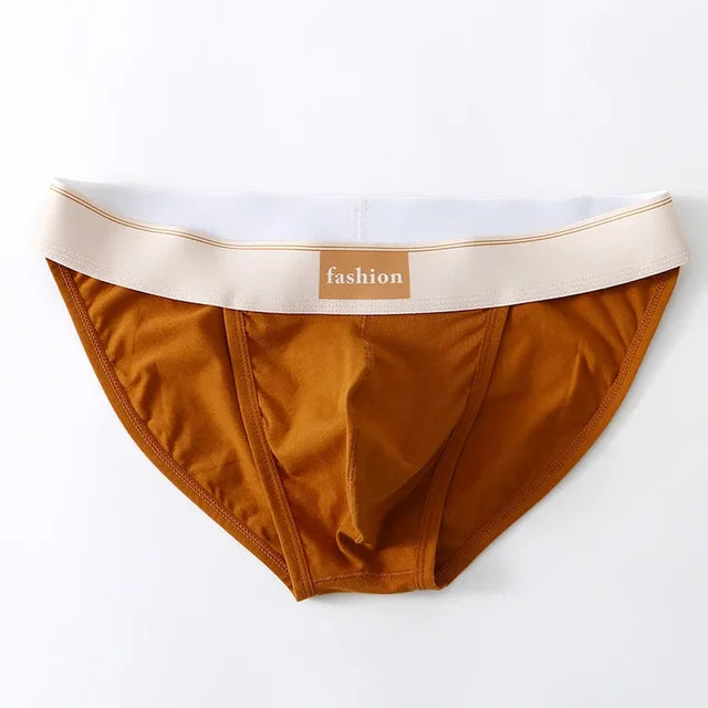 Solid Cotton Polyester Low Rise Brief