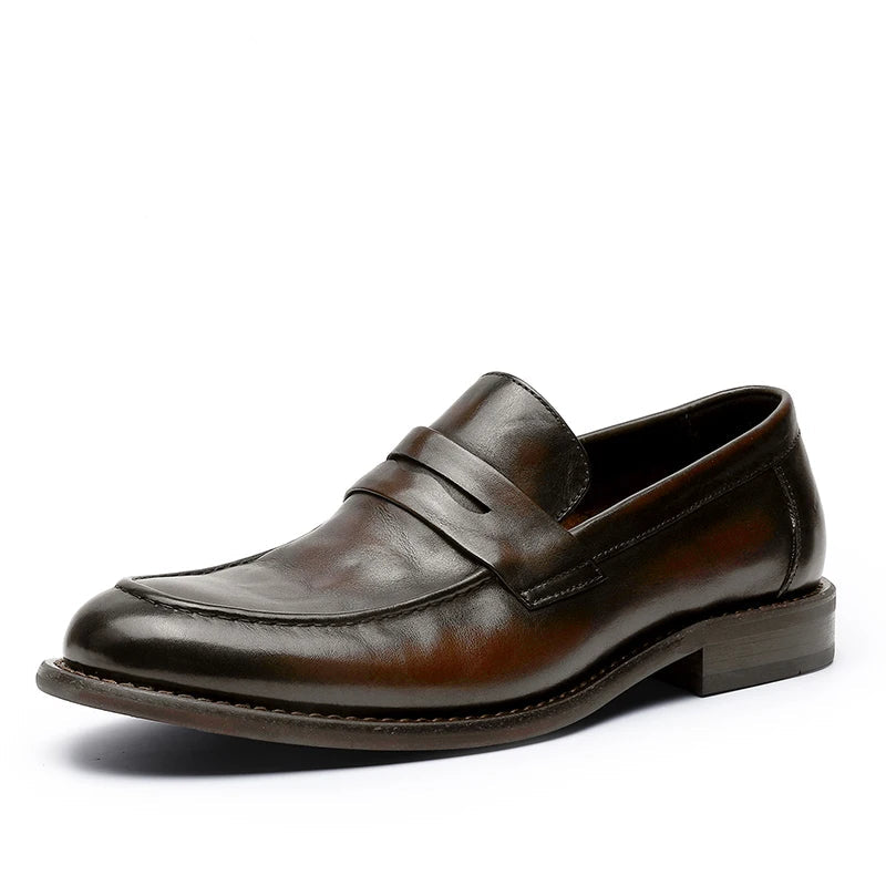 Comfortable Soft Sole Low-Cut Leather Loafers