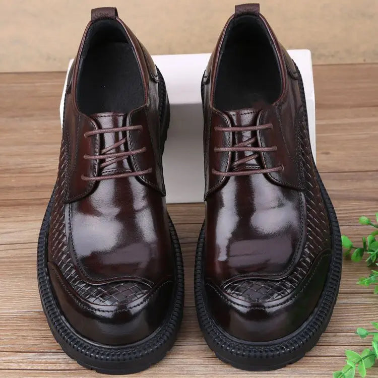 Classic Handwoven Panel Derby Shoes