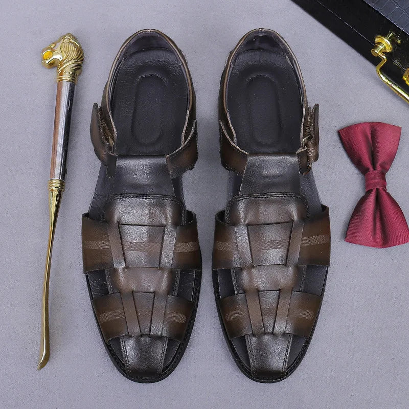 Classic Woven Leather Fisherman Sandals