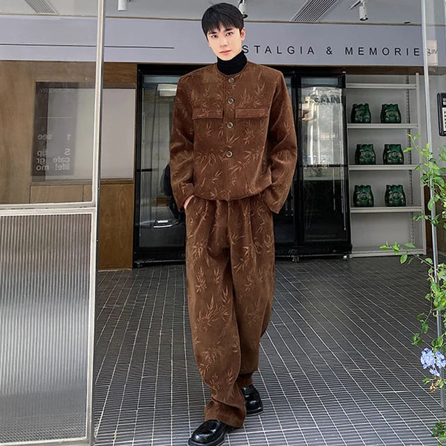 Woolen Thickened Jacket Pants Set