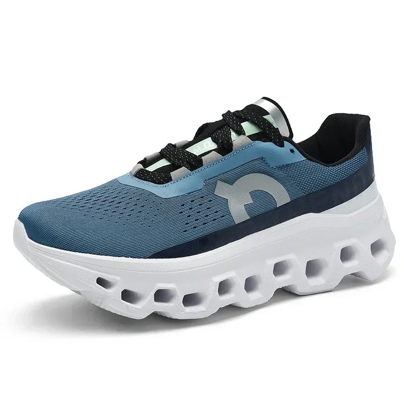 Hollow Rubber Sole Mesh Running Sneakers