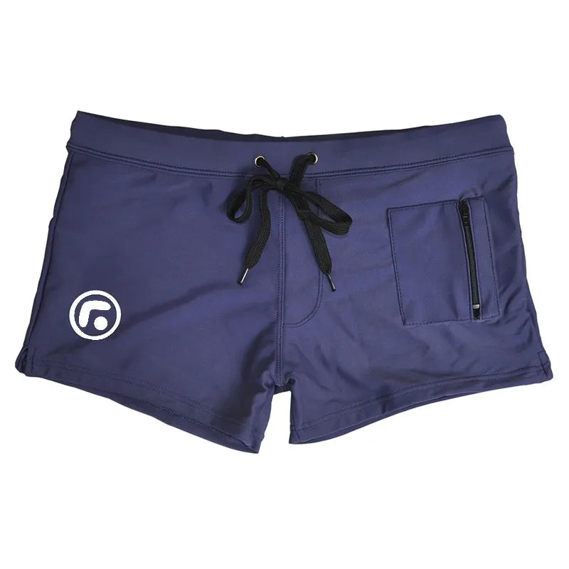 Solid Color with Zipper Pocket Boxer