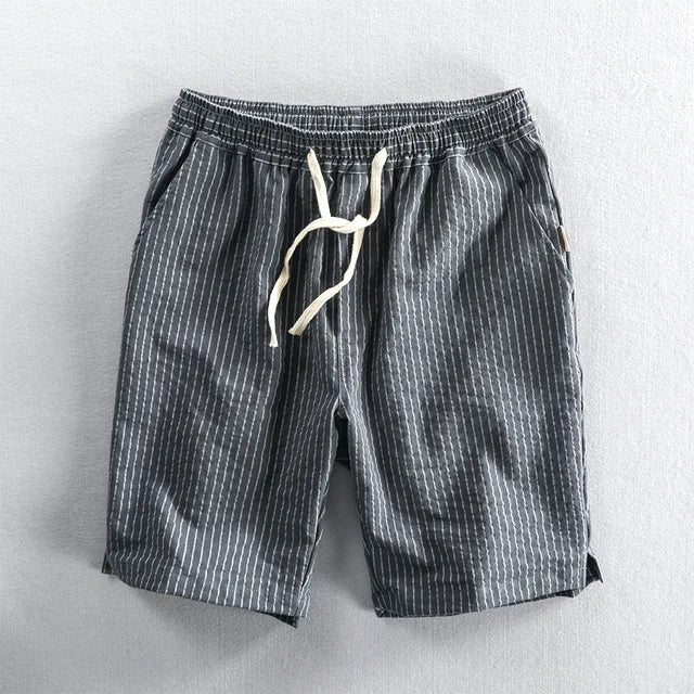 Casual Breathable Striped Cotton Shorts