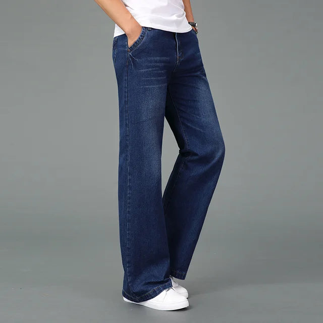 Retro Flare Washed Loose Jeans
