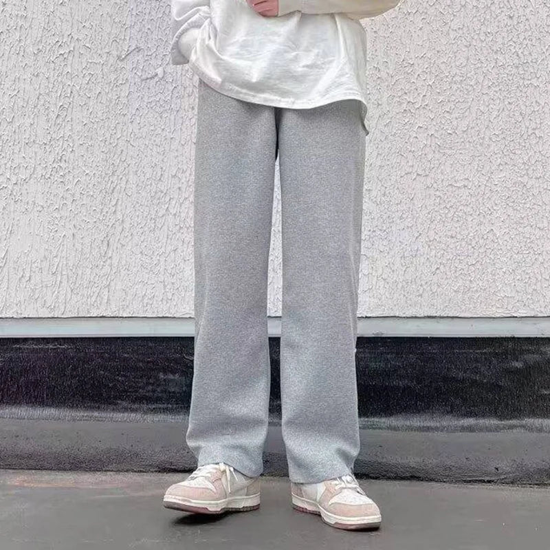 Straight-Leg Split Button Pants