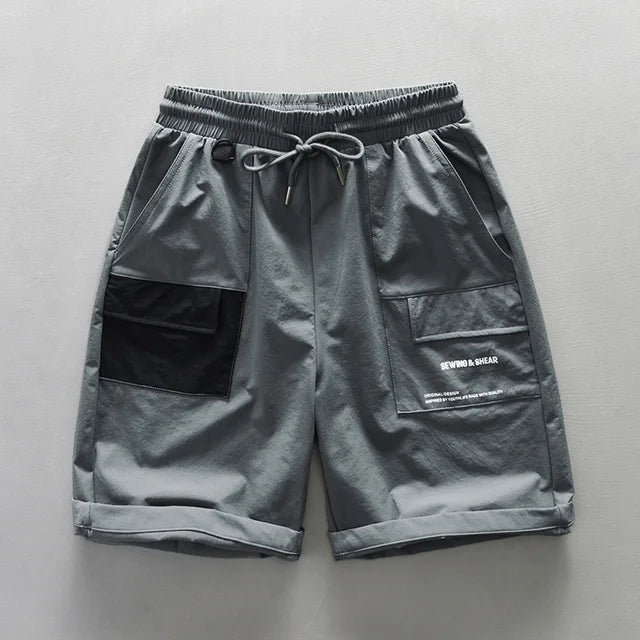 Loose Solid Pockets Cargo Shorts