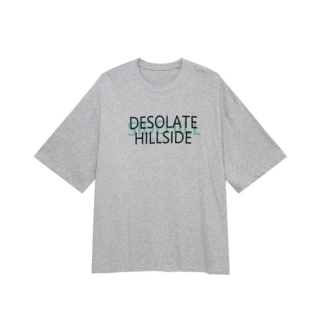 Trend Letter Contrasting Color T-Shirt