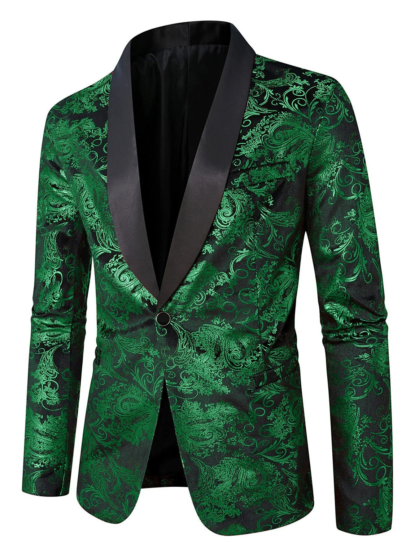 Luxury Jacquard Pattern Polyester Blazer