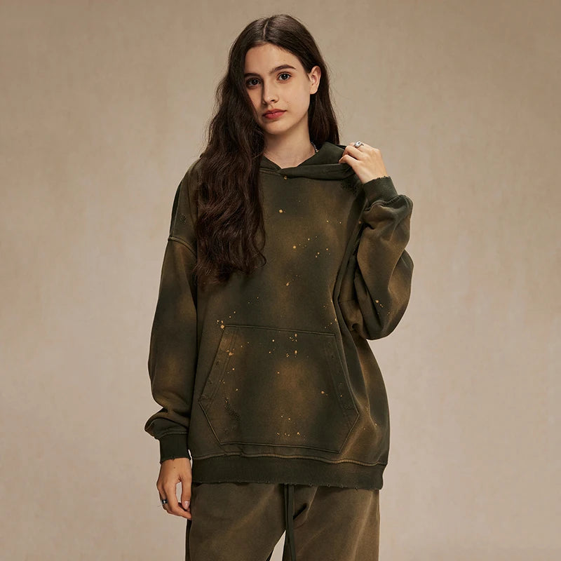 Paint Splash-ink Little Ripped Hoodies