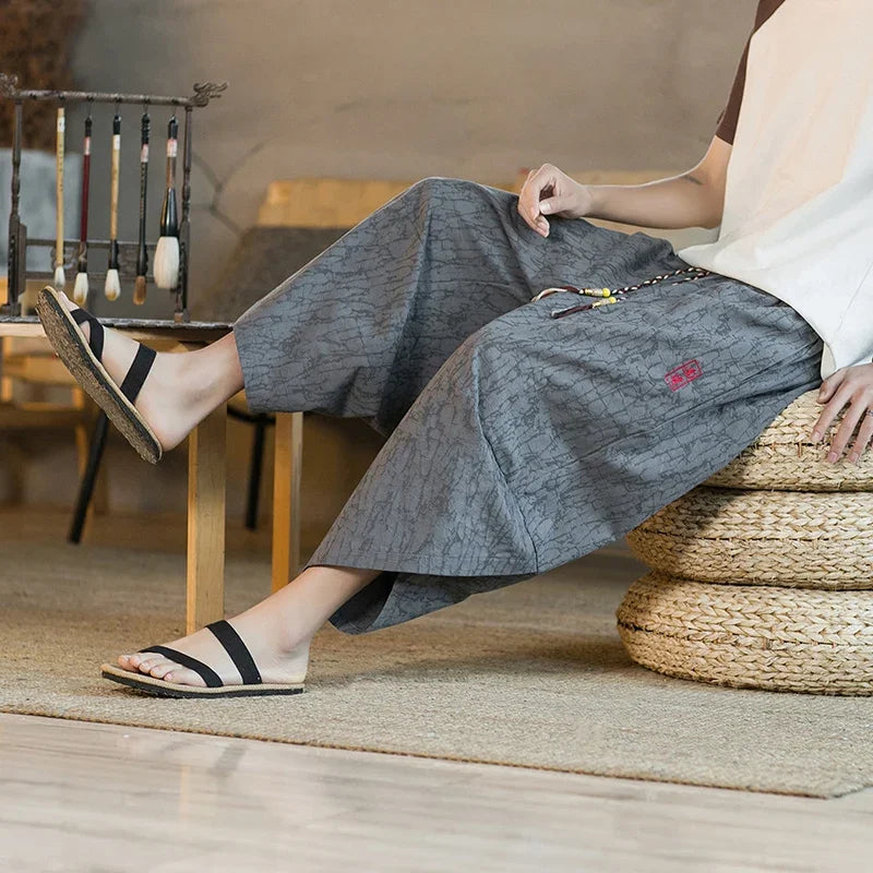 Casual Loose Linen Wide Leg Pants