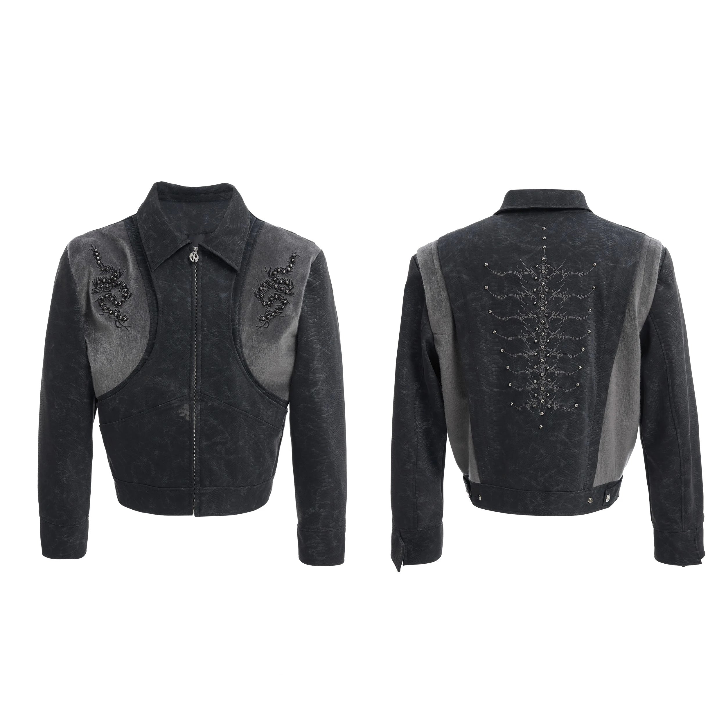 Cool Short Black PU Leather Jacket