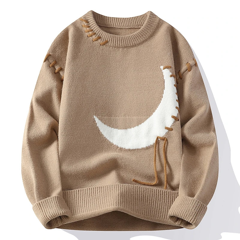 Crescent Moon Stitches Sweater
