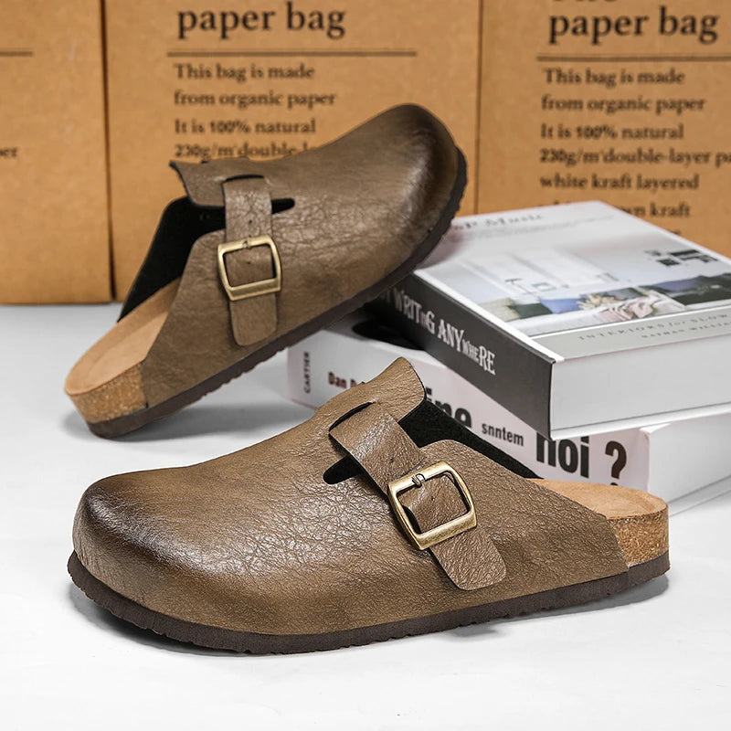 Architect Patch Leather Slip-On Shoes