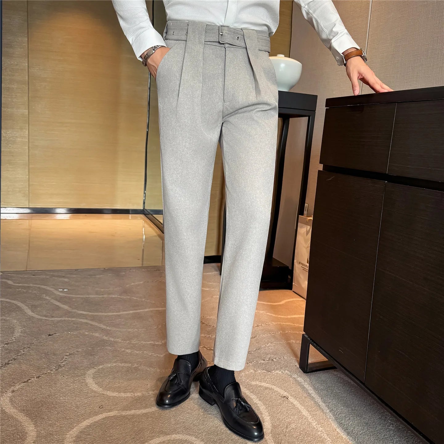 Tailored Pleated Dress Trousers