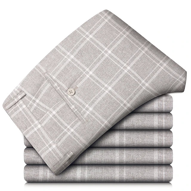 Plaid Pattern Regular Fit Trousers