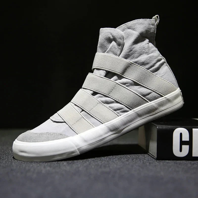 Strap-Up Canvas High Tops Sneakers