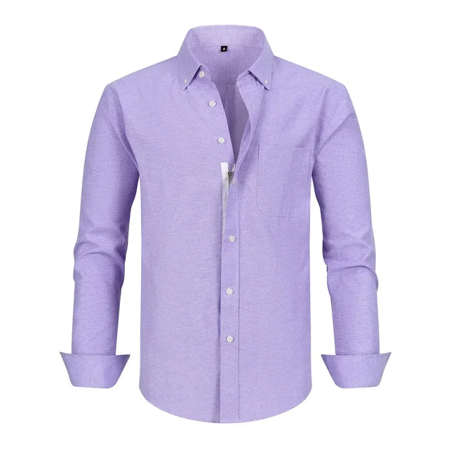 Solid Casual Zipper Fake Buttons Shirt