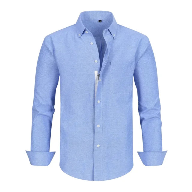 Solid Casual Zipper Fake Buttons Shirt