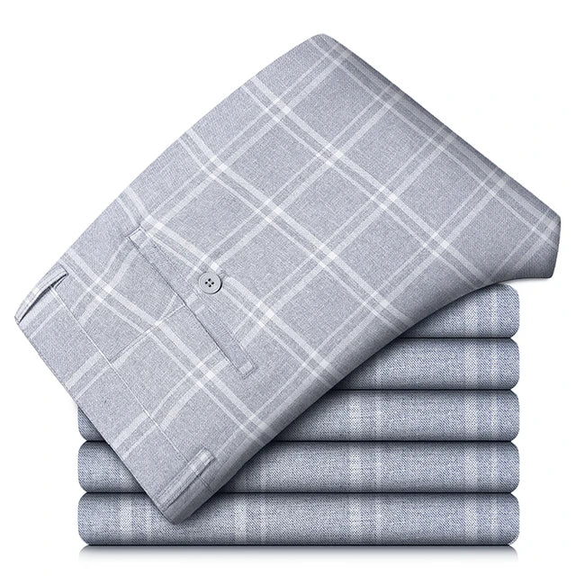 Plaid Pattern Regular Fit Trousers
