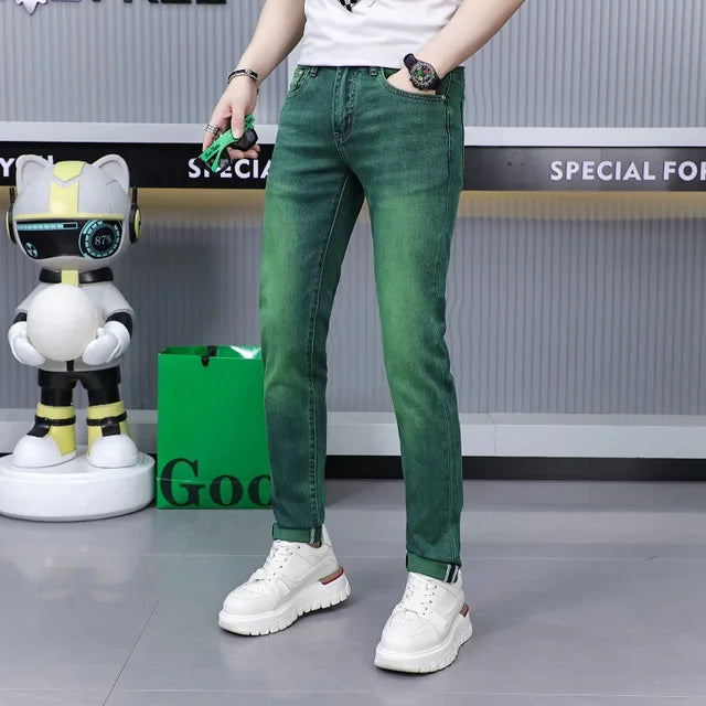 Emerald Green Slim Fit Style Jeans