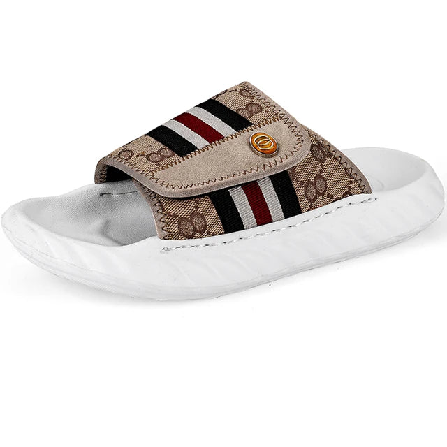 Non-Slip Soft PU Leather Slippers