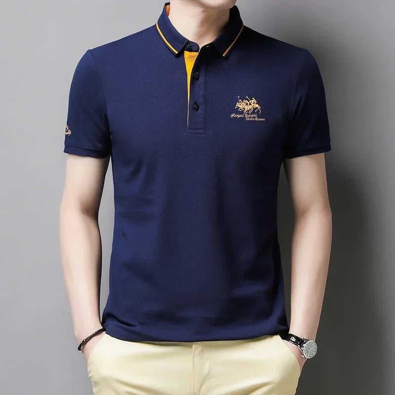 Fashion Embroidered Casual Short-Sleeved Polo Shirt