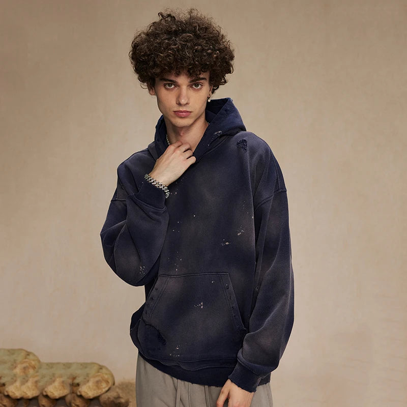 Paint Splash-ink Little Ripped Hoodies