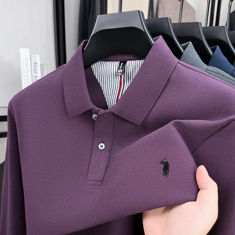 Small Embroidery Smart-Casual Polo Shirt
