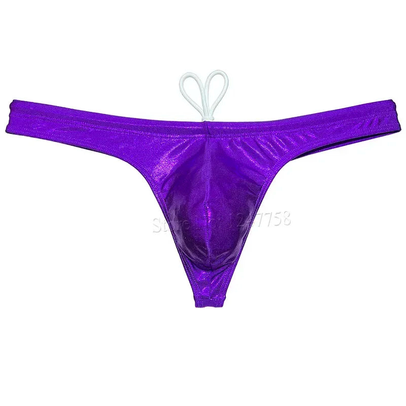 Shiny Metallic Nylon Polyamide Brief