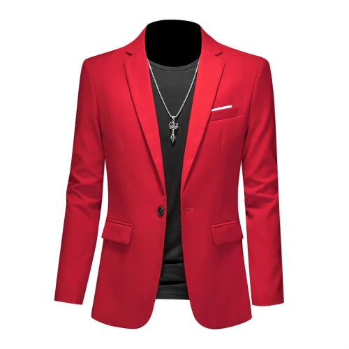 Fashion Solid Business Slim Fit Blazer