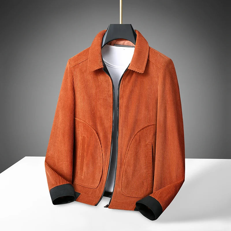 Casual Solid Corduroy Fit Jacket