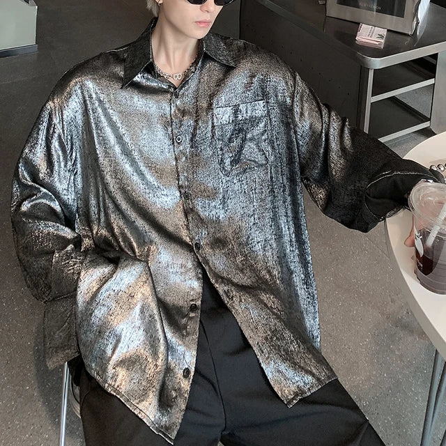 Bright Reflective Loose Long Sleeved Shirt