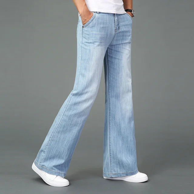 Retro Flare Washed Loose Jeans