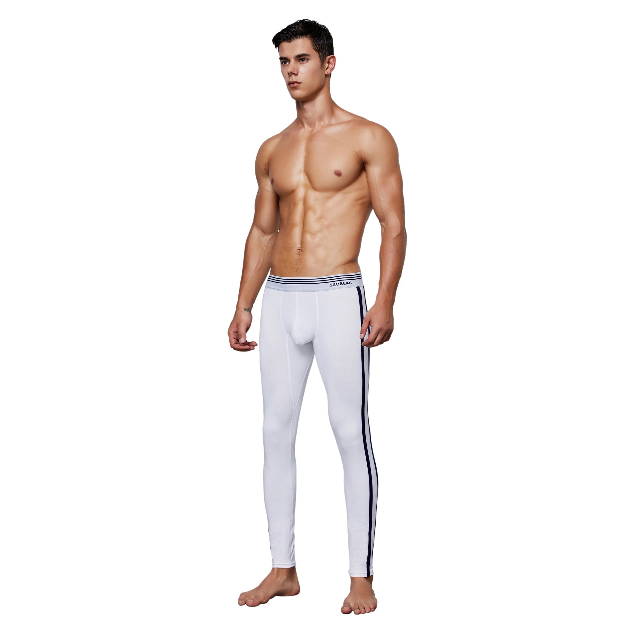 Striped Printed Thermo Leggings