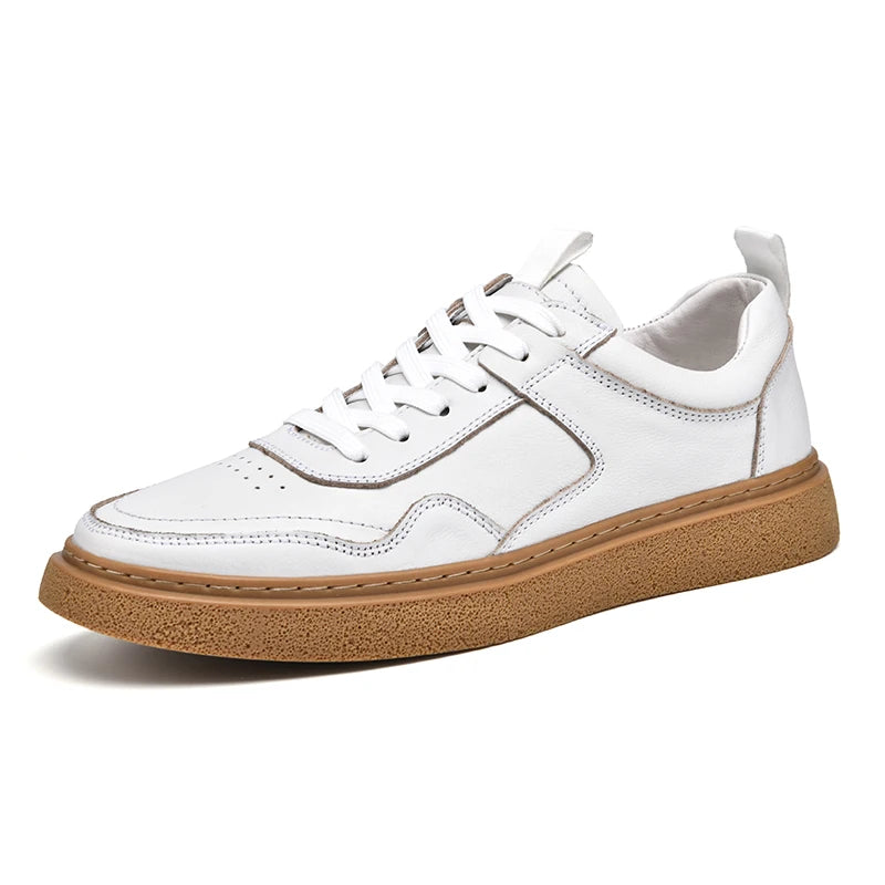 Color Block Leather Low-Top Sneakers