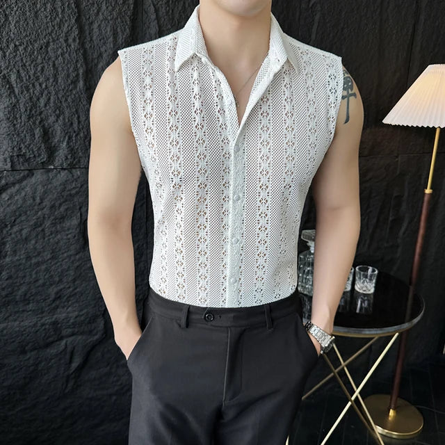 Casual Hollow Out Geometric Vest