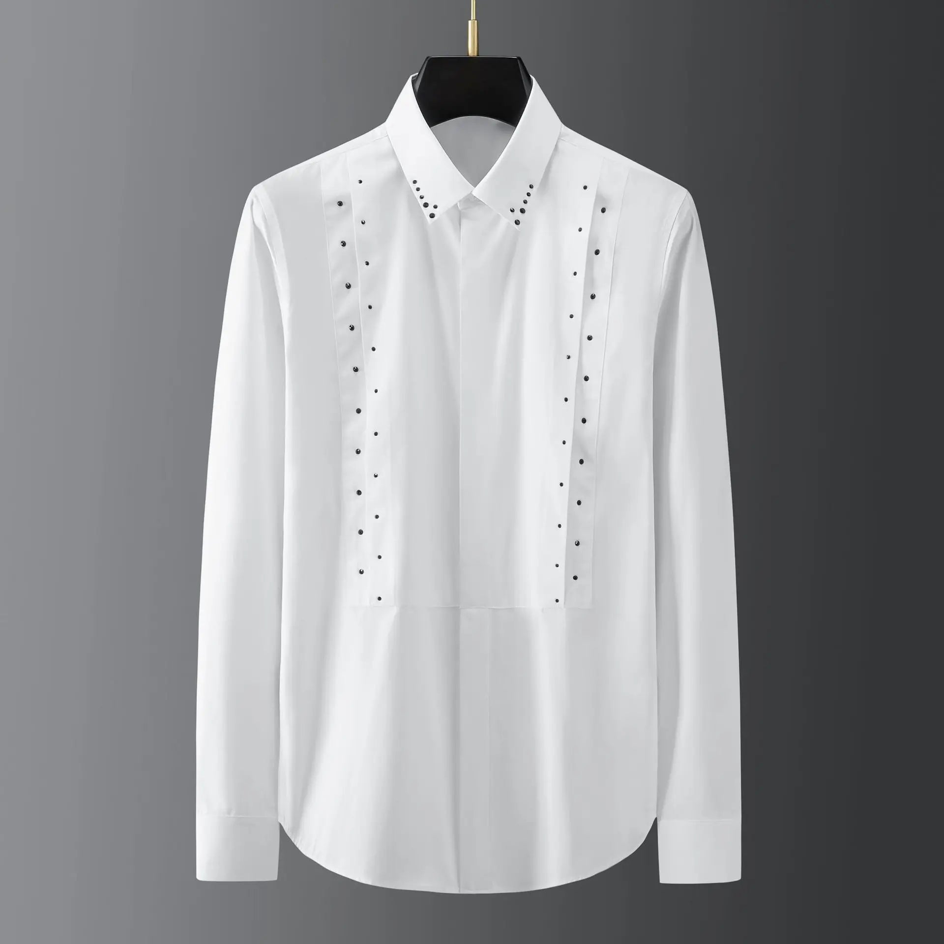 Rhinestone Decorated Long-Sleeve Shirt