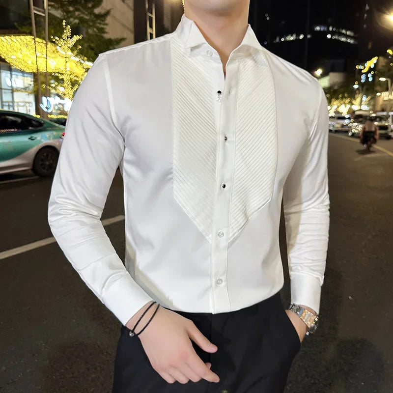 Formal Pleated Front Shirt