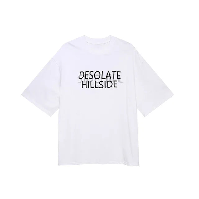 Trend Letter Contrasting Color T-Shirt