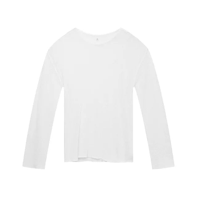 Solid Summer Long Sleeve T-Shirt
