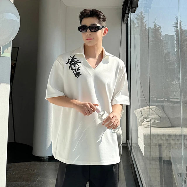 Bamboo Print Chinese Style Shirt