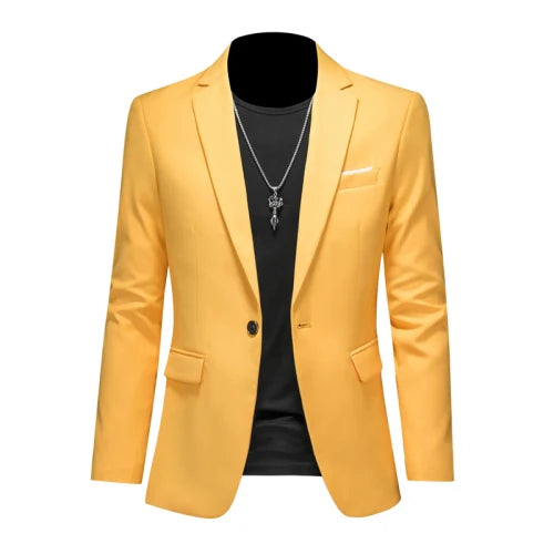 Fashion Solid Business Slim Fit Blazer