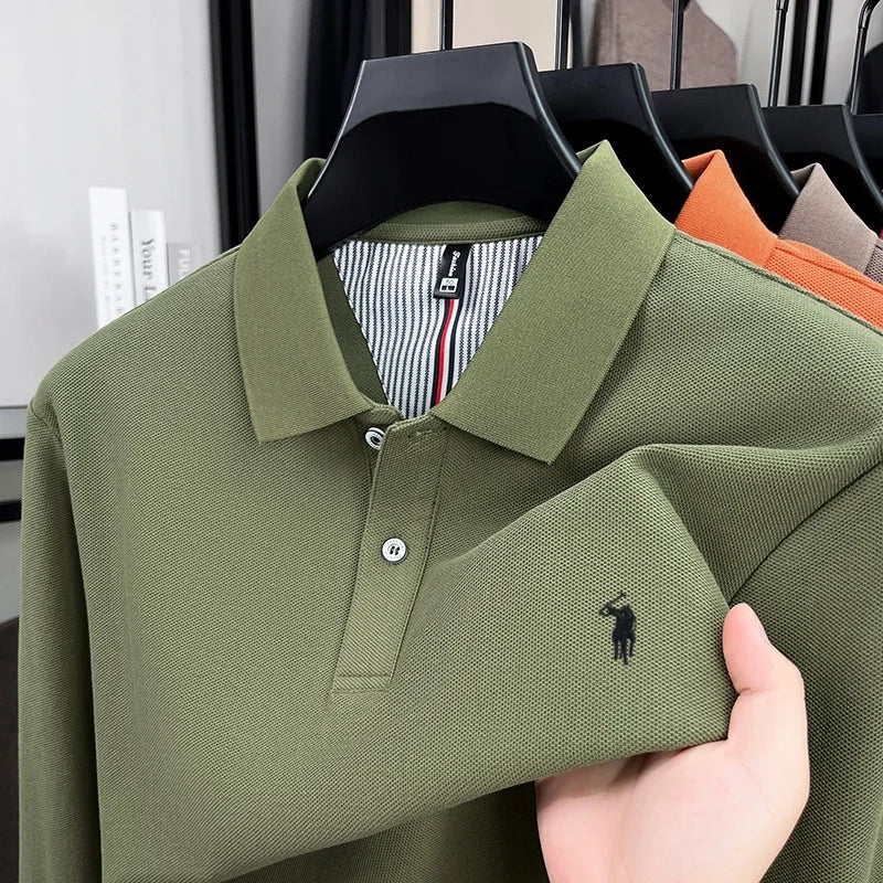 Small Embroidery Smart-Casual Polo Shirt