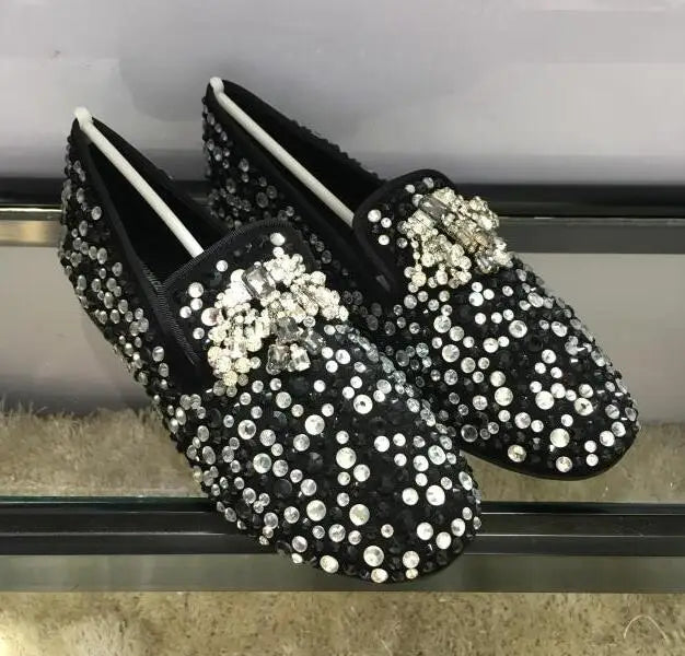 Luxury Rhinestone Style Men's Shoes