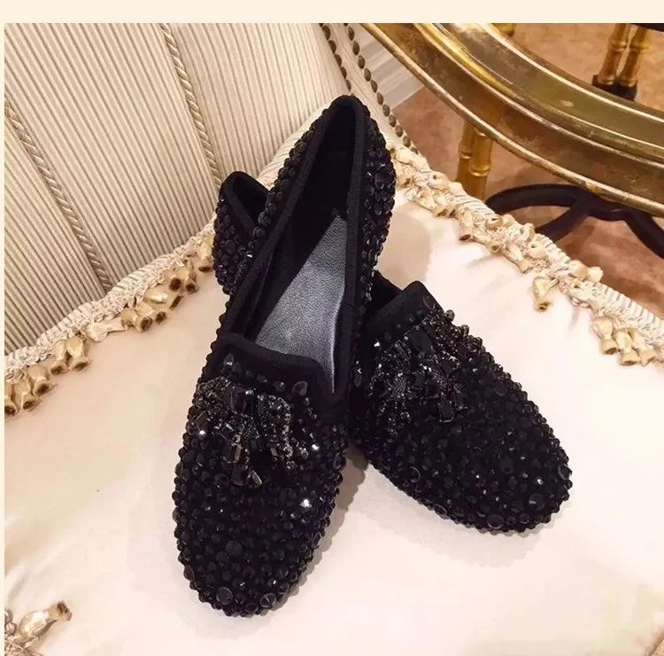 Luxury Rhinestone Style Men's Shoes