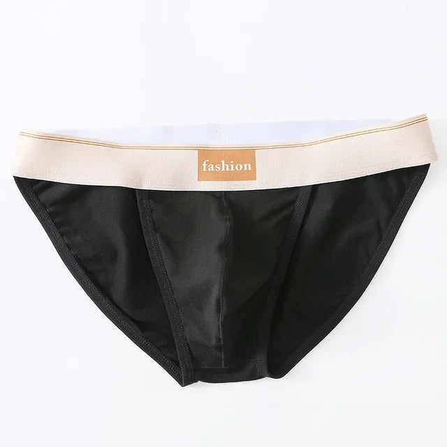 Solid Cotton Polyester Low Rise Brief