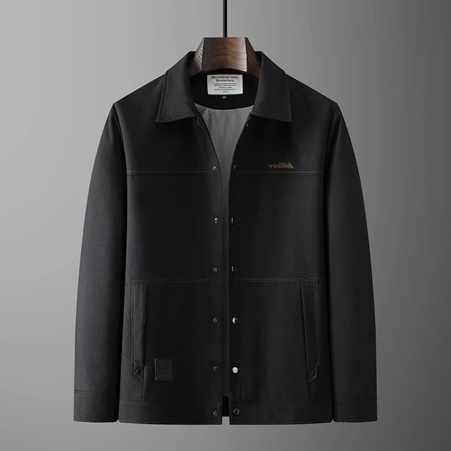 Solid Zipper Oversized Multi-pocket Jacket