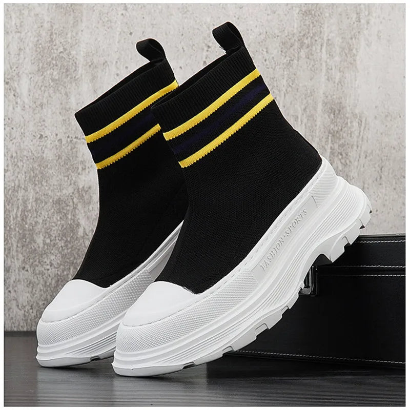 Breathable Mesh High-Top Socks Sneakers