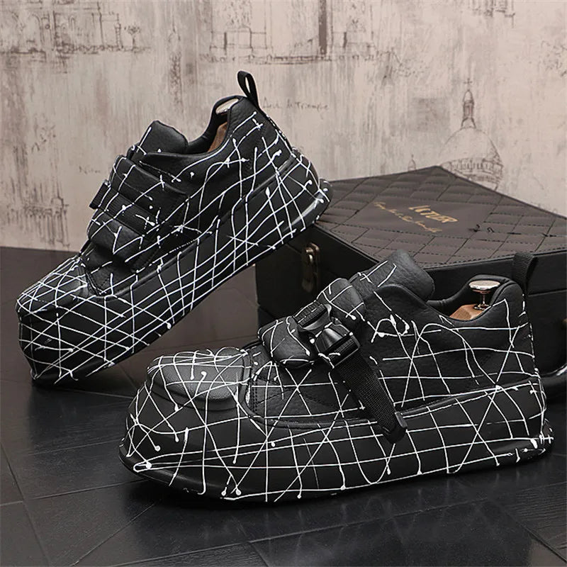 Abstract Line Graphic Men's Sneakers